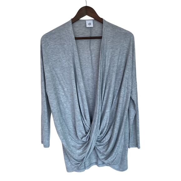 Cabi Taylor Draped Lightweight Gray Pullover - Size Small - Picture 1 of 4